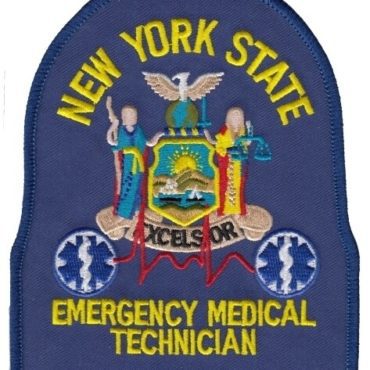 NY EMT Shoulder Patch, 4X4-3/4
