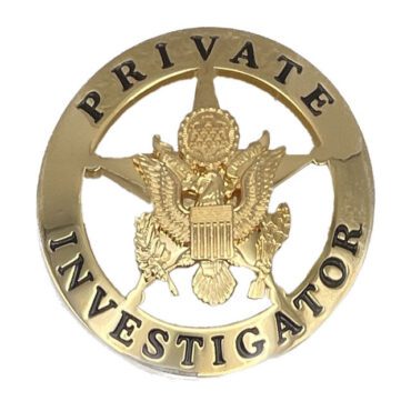 PRIVATE INVESTIGATOR - Gold - 2-1/4"