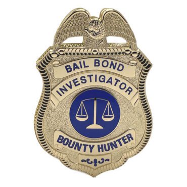 BAIL BOND INVESTIGATOR BOUNTY HUNTER BADGE - Gold - 3" 4620G